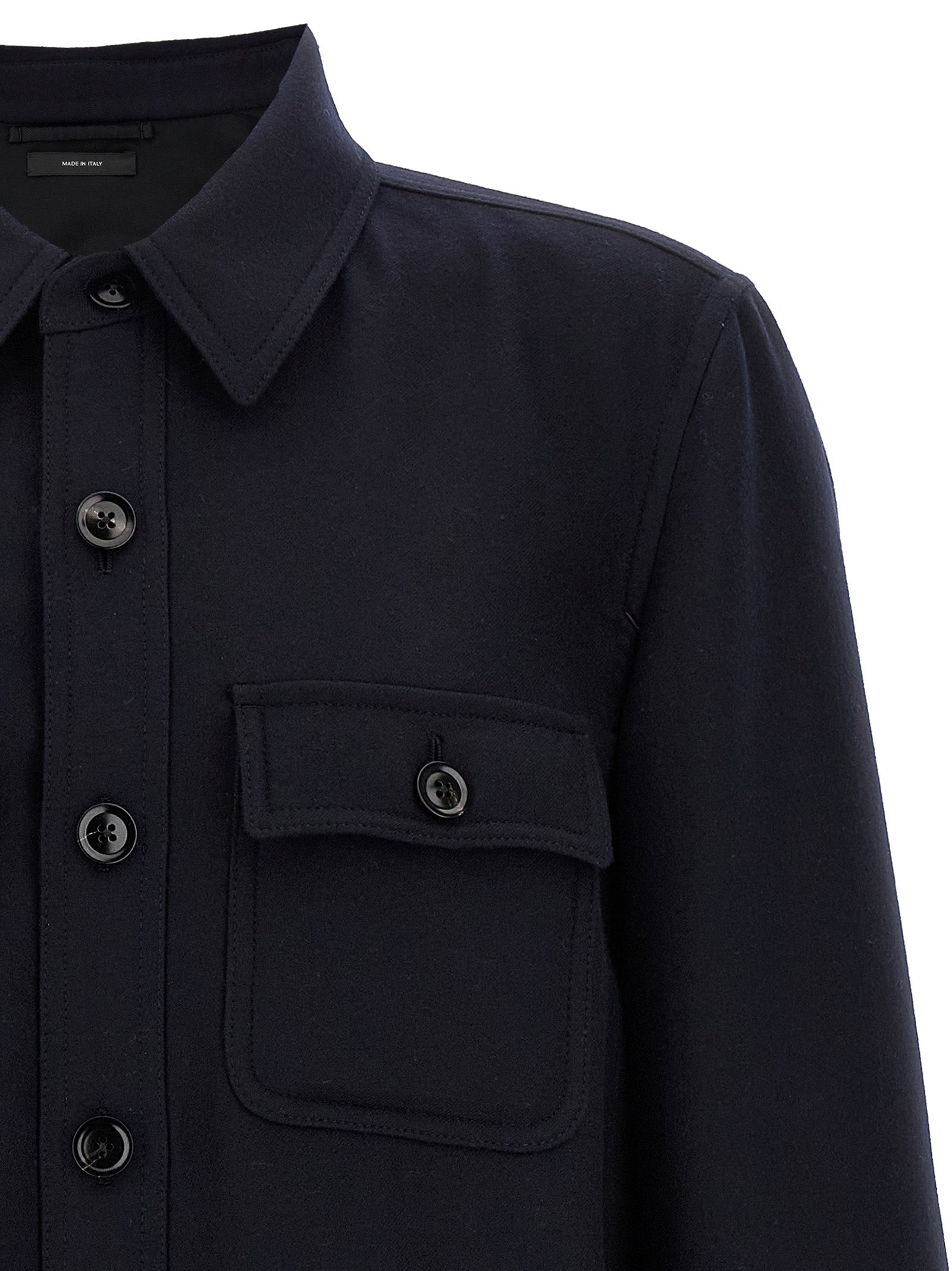 Tom Ford Blue Wool Blouse