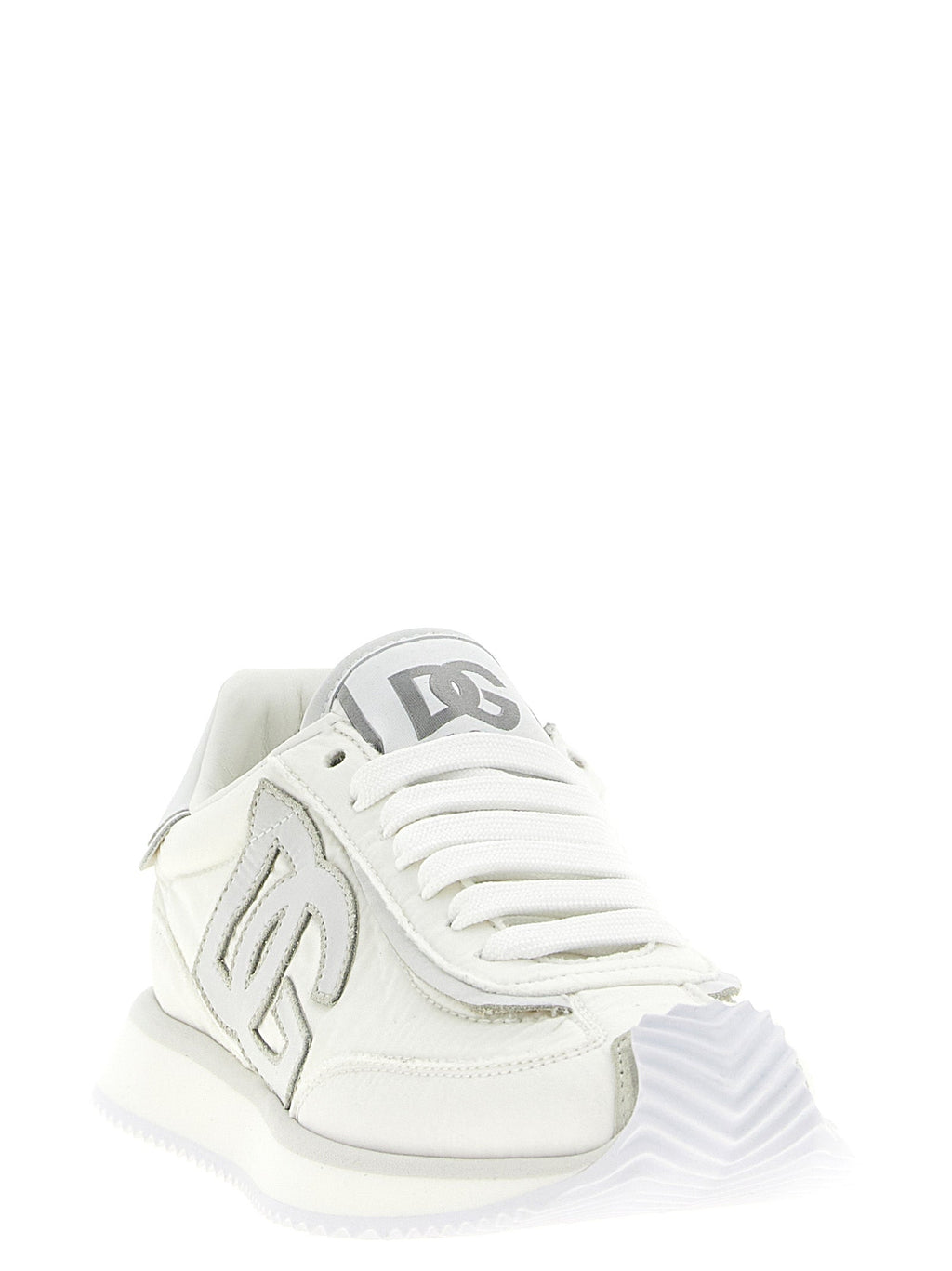 Dolce & Gabbana White Polyester Athletic Sneakers