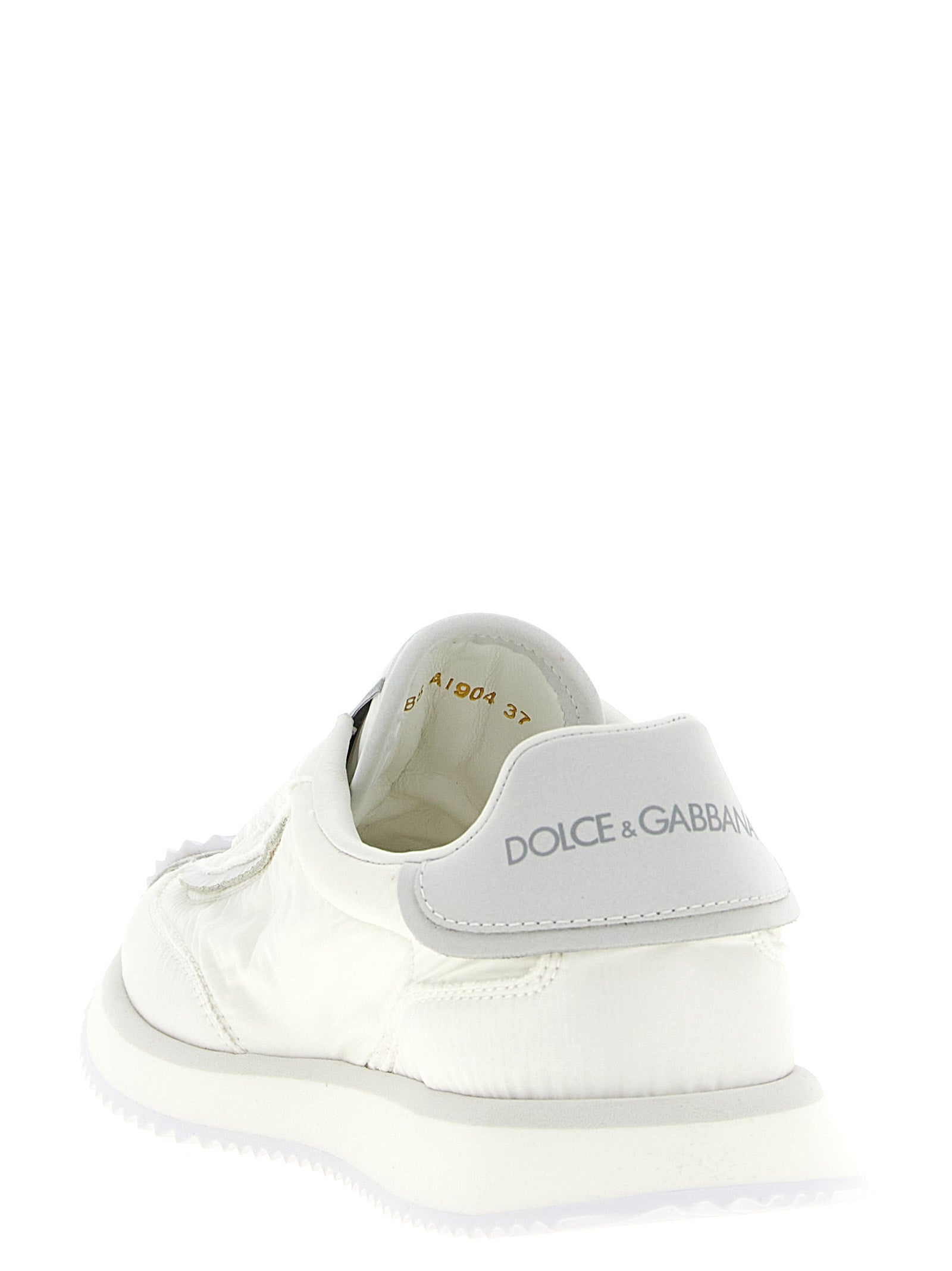 Dolce & Gabbana White Polyester Athletic Sneakers