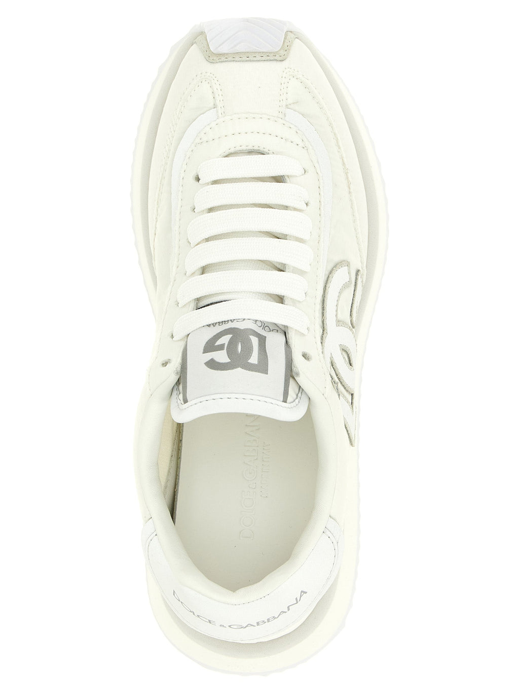 Dolce & Gabbana White Polyester Athletic Sneakers