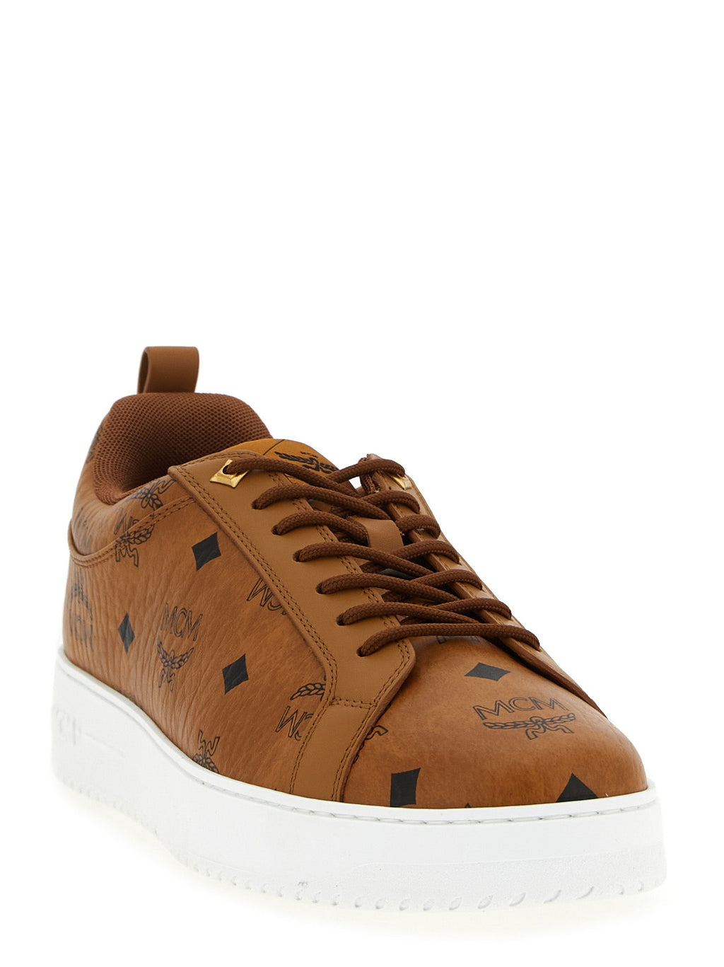 MCM Brown Polyethylene Low Top Sneakers