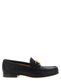 Valentino Garavani Black Buffalo Leather Slip-On Loafers