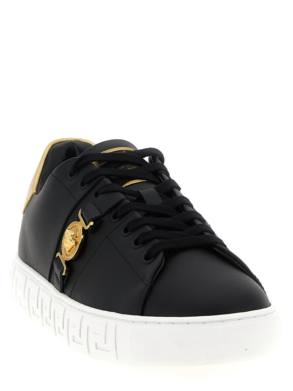 Versace Black Nylon Low Top Sneakers
