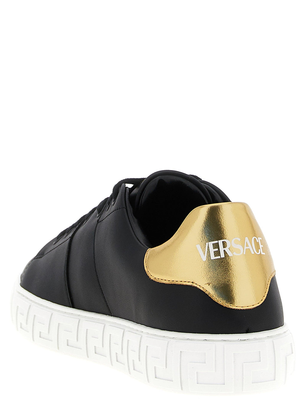 Versace Black Nylon Low Top Sneakers