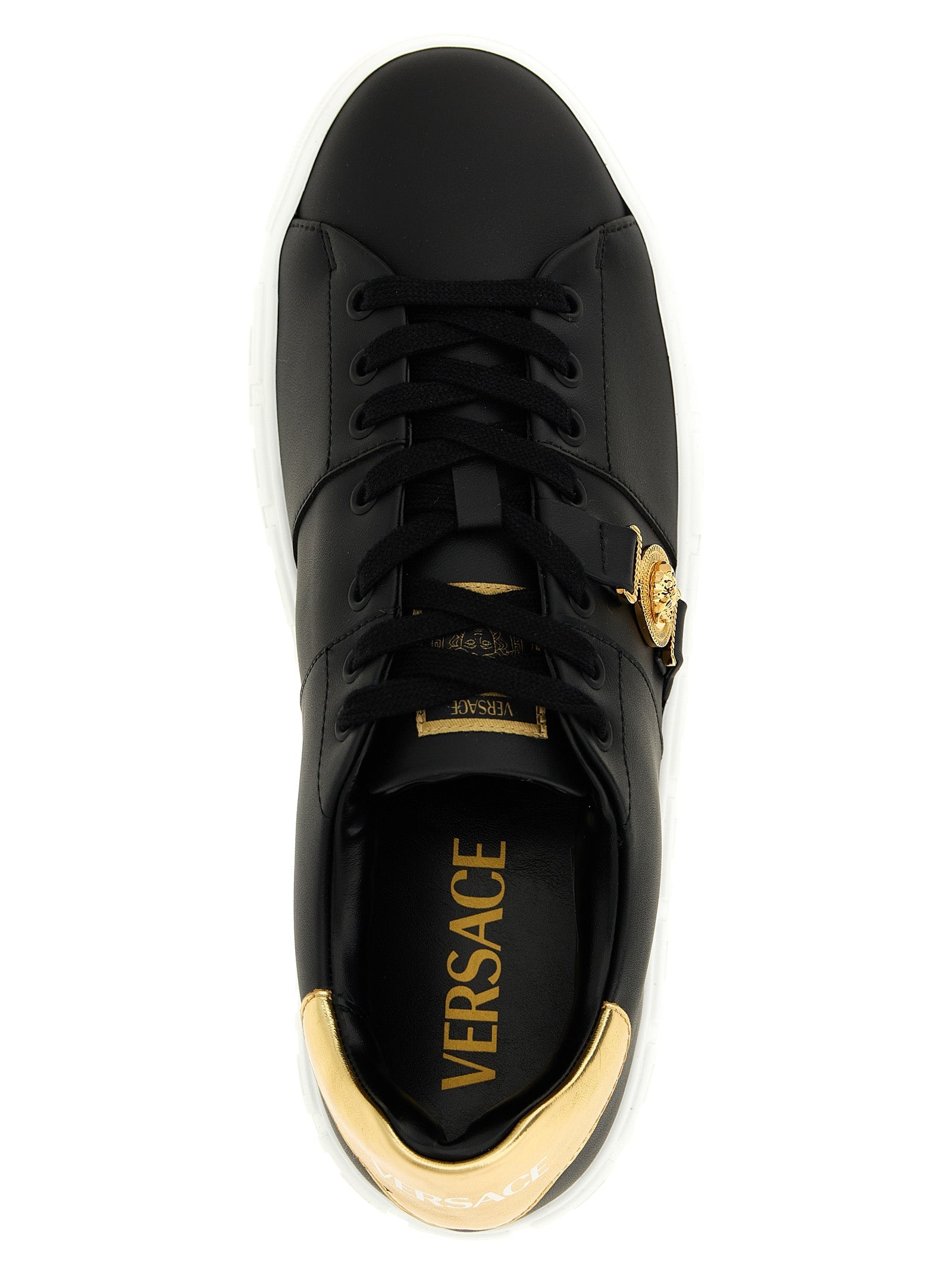 Versace Black Nylon Low Top Sneakers