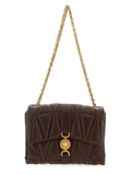 Versace Brown Lamb Leather Shoulder Bag