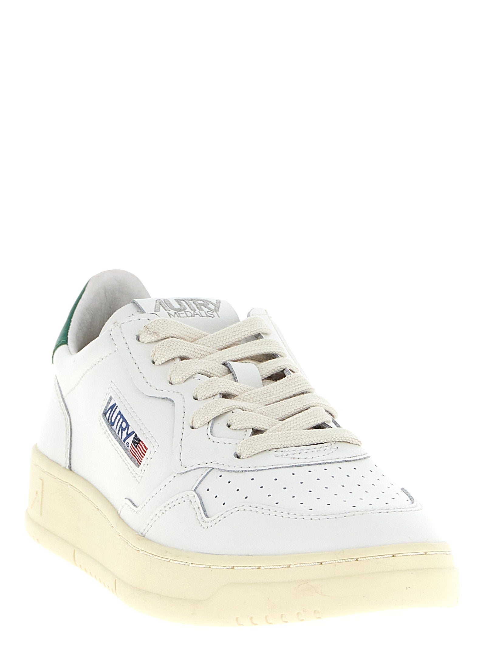 Autry Bicolor Goatskin Low Top Sneakers