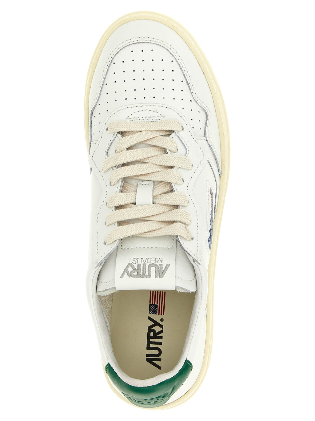 Autry Bicolor Goatskin Low Top Sneakers