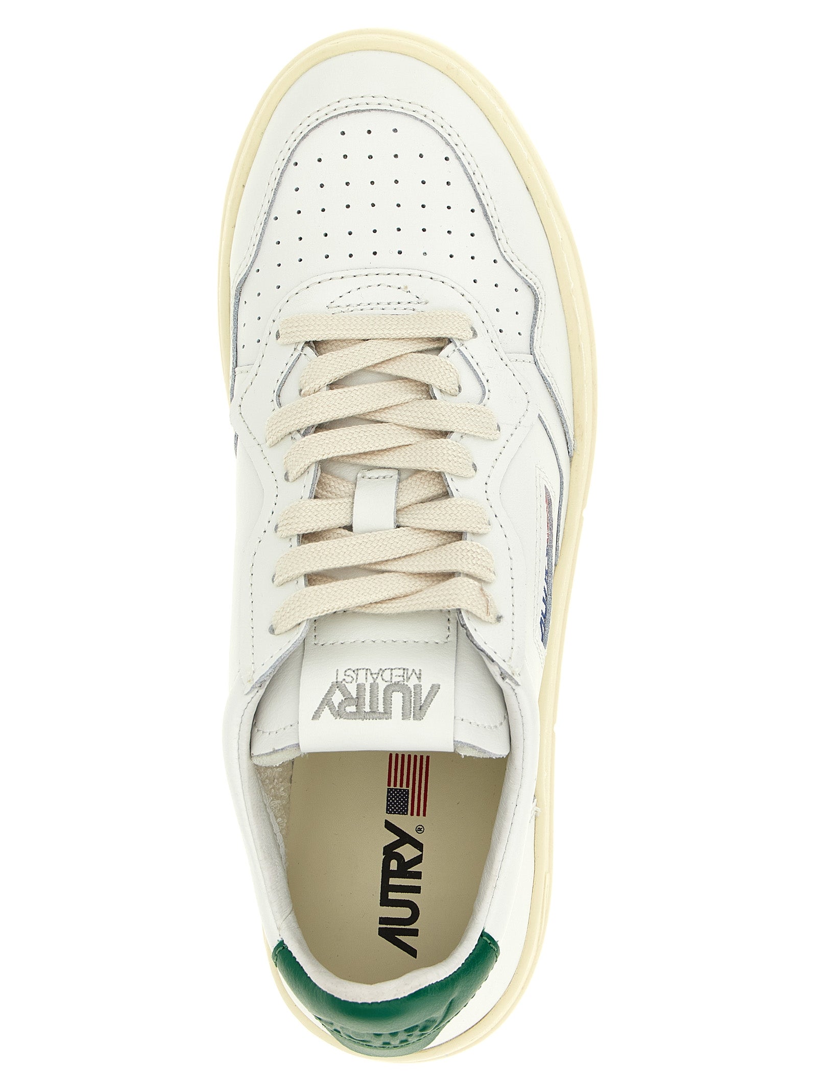 Autry Bicolor Goatskin Low Top Sneakers