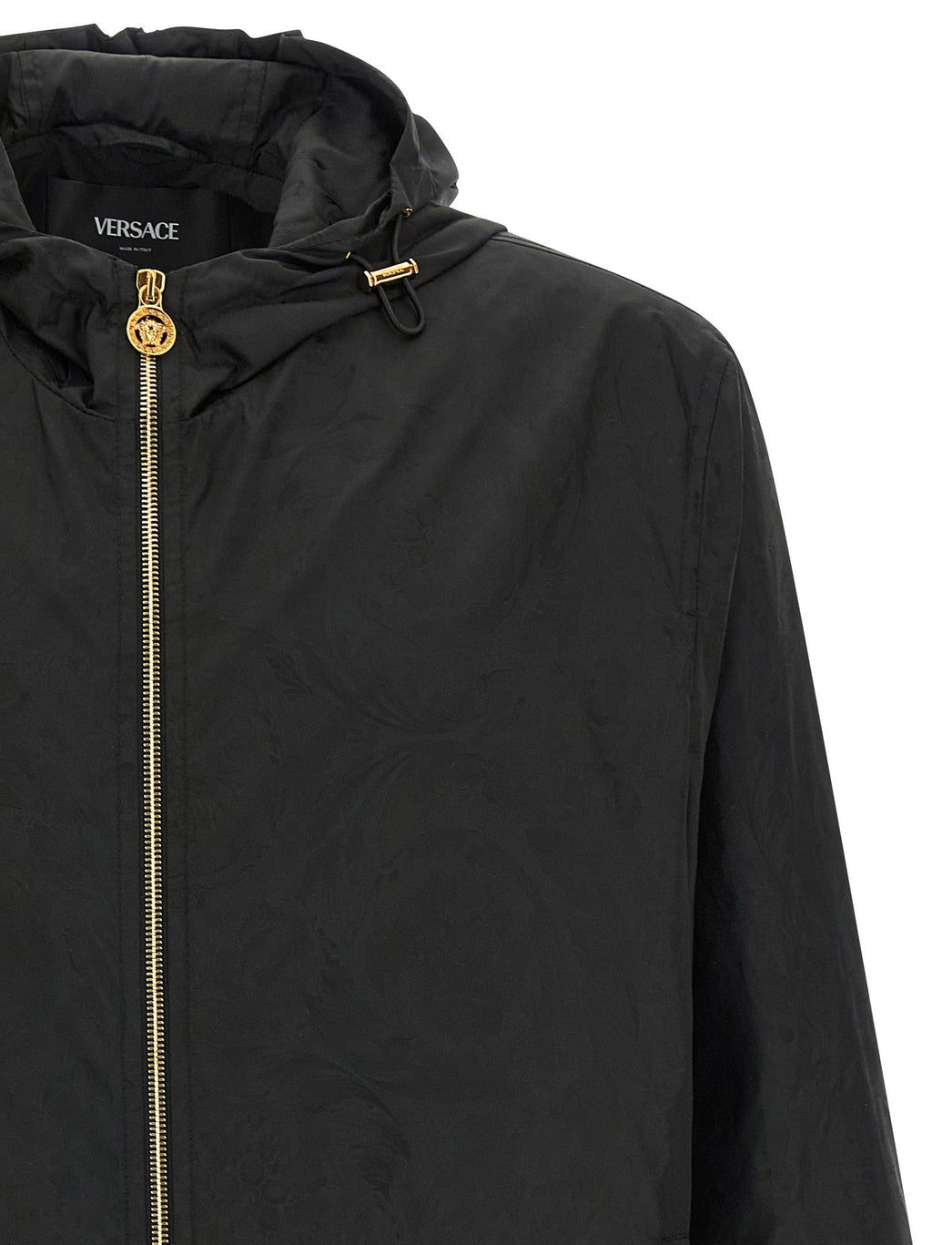 Versace Black Nylon Shell Jacket