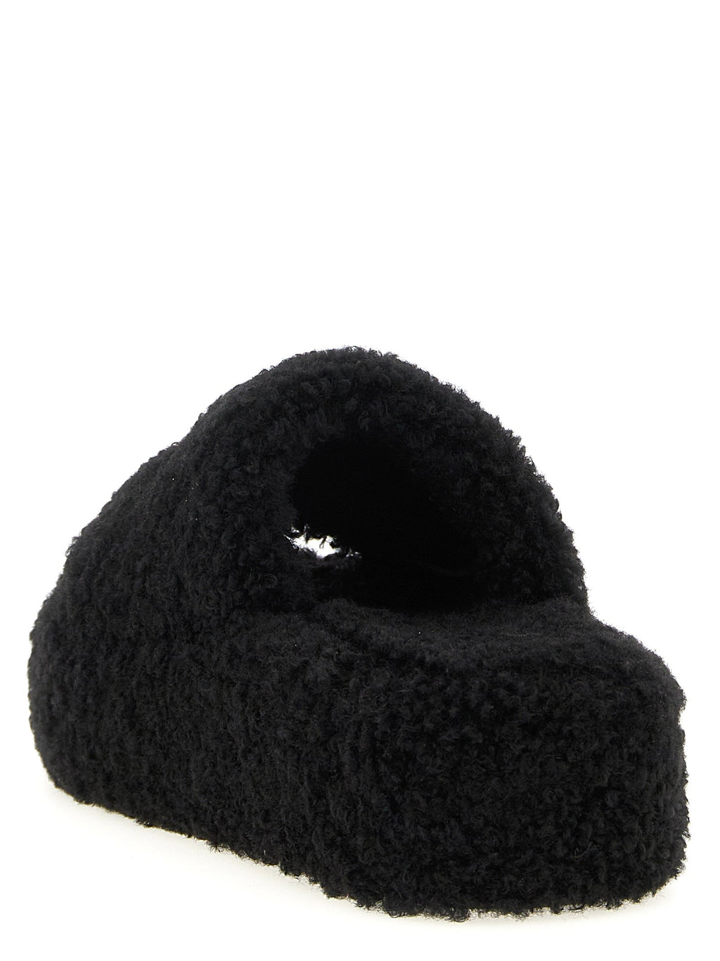 Balenciaga Black Polyester Slides