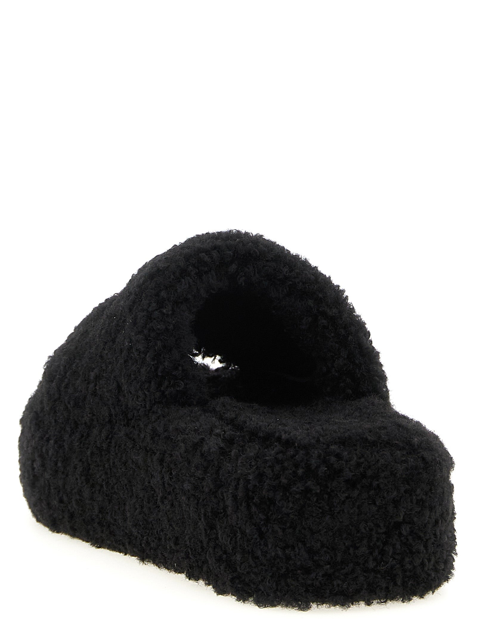 Balenciaga Black Polyester Slides
