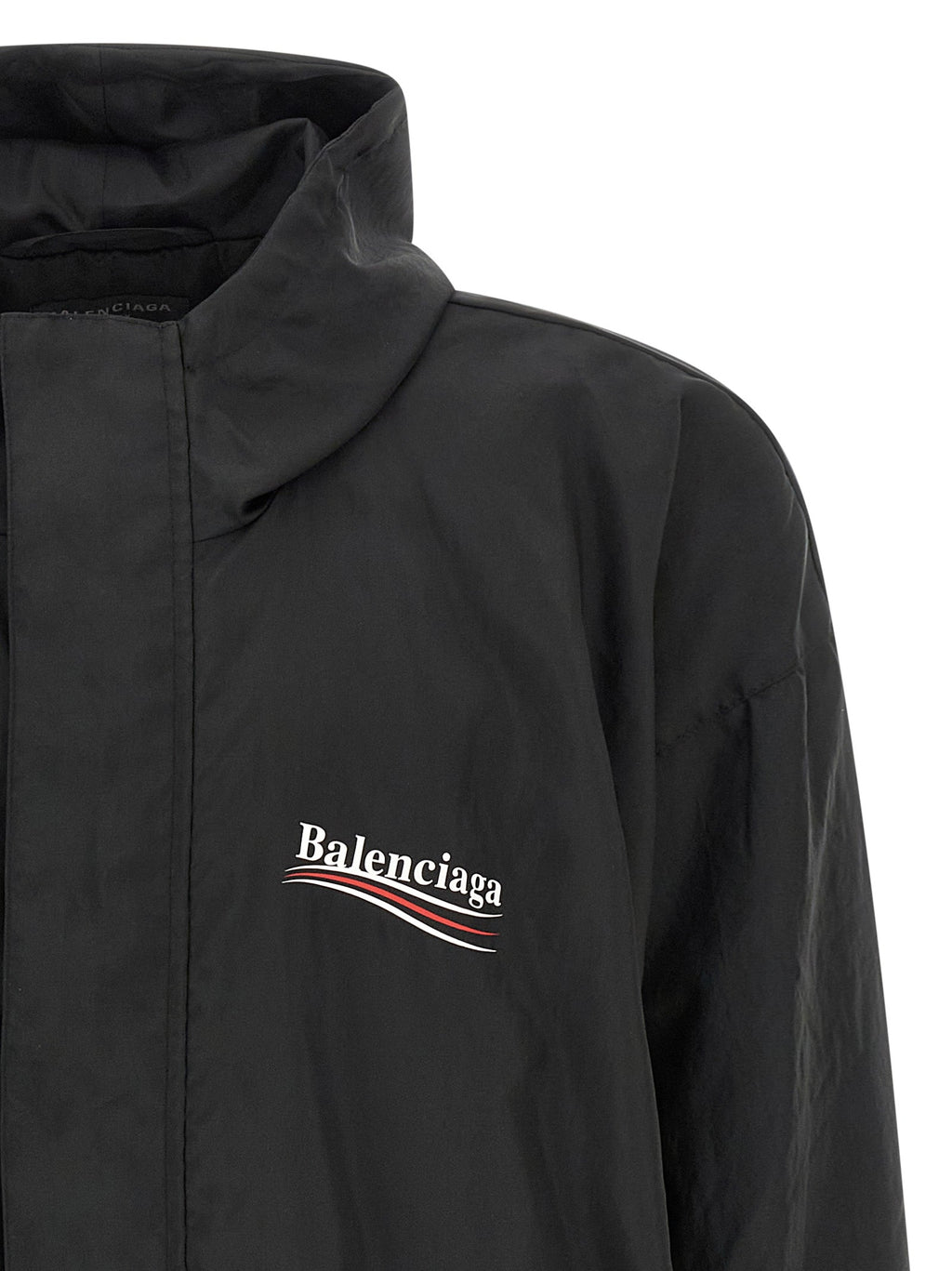 Balenciaga Black Polyester Shell Jacket