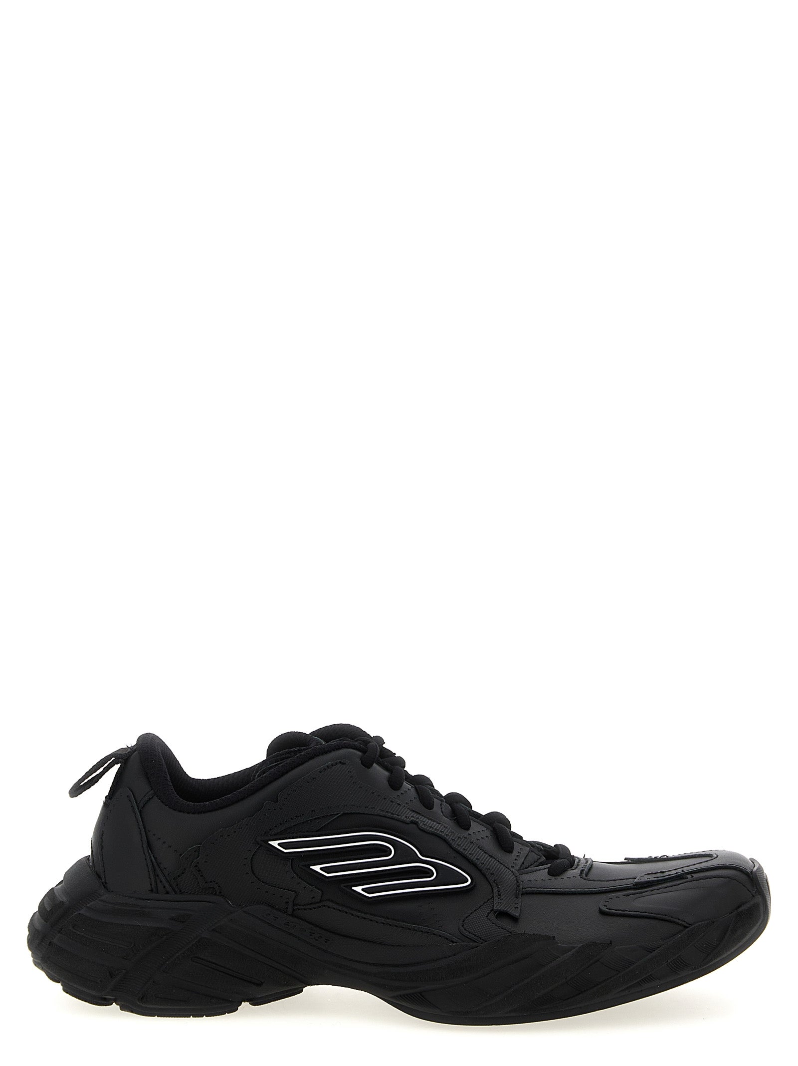 Balenciaga Black Calfskin Athletic Sneakers