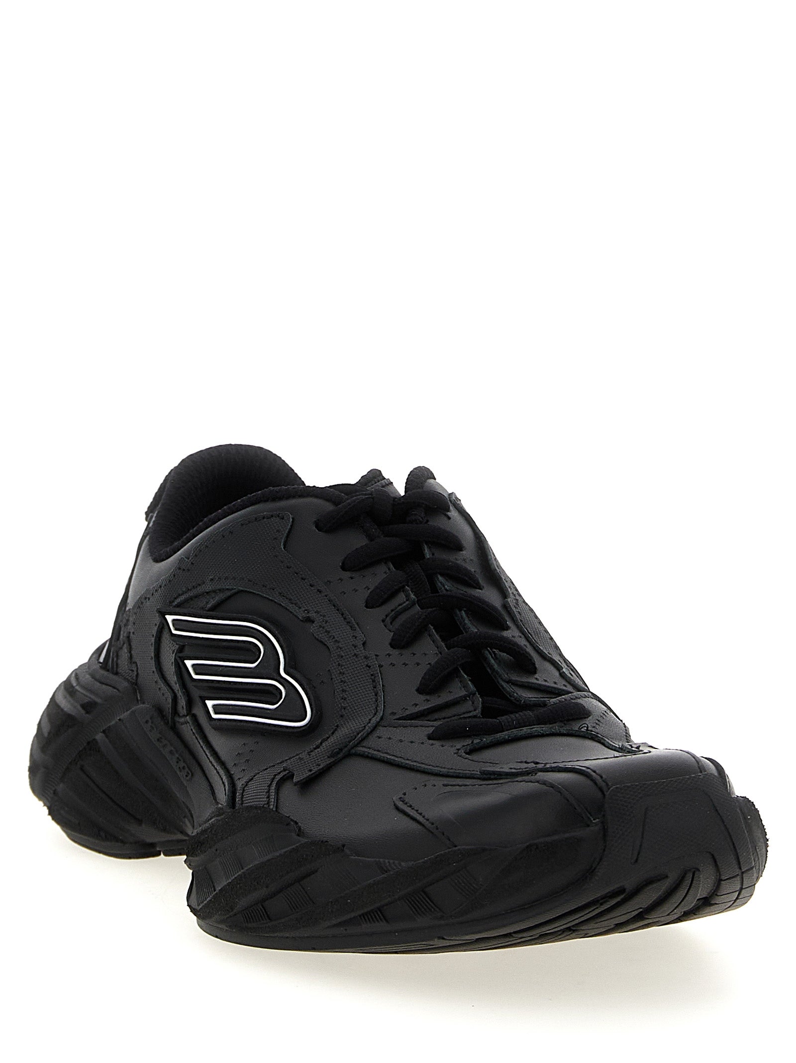 Balenciaga Black Calfskin Athletic Sneakers