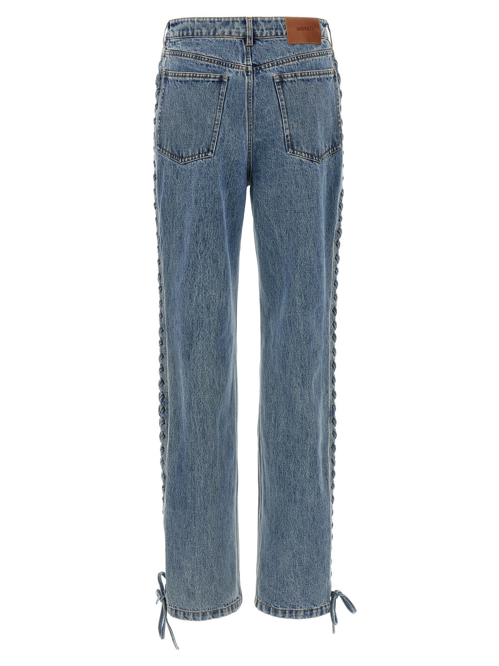 ROTATE BIRGER CHRISTENSEN Blue Cotton Straight-Leg Jeans ROTATE BIRGER CHRISTENSEN