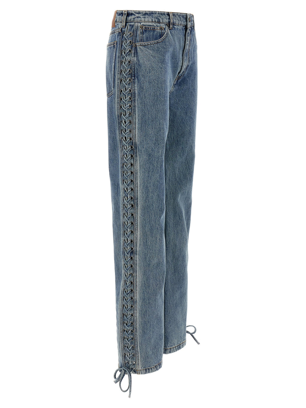 ROTATE BIRGER CHRISTENSEN Blue Cotton Straight-Leg Jeans ROTATE BIRGER CHRISTENSEN