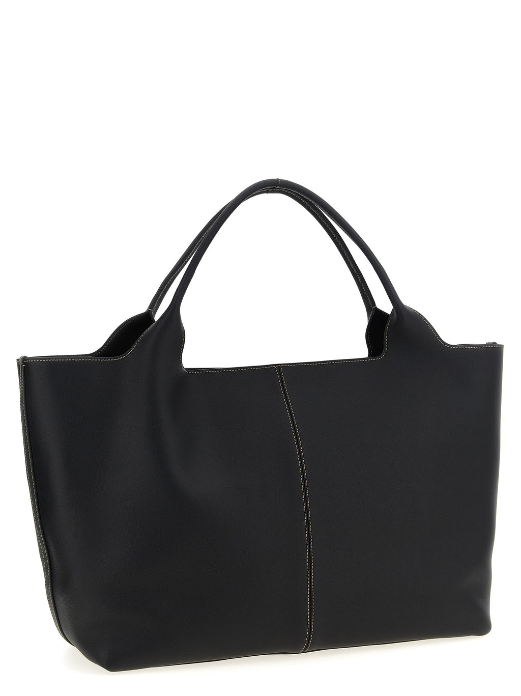 Tod's Black Calfskin Tote Bag