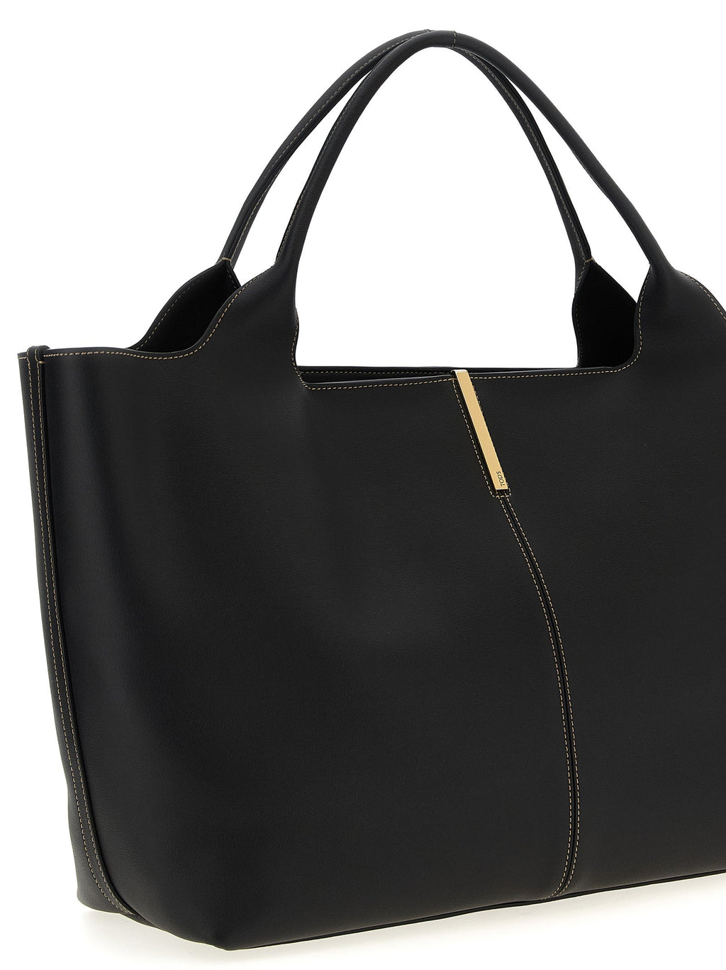 Tod's Black Calfskin Tote Bag