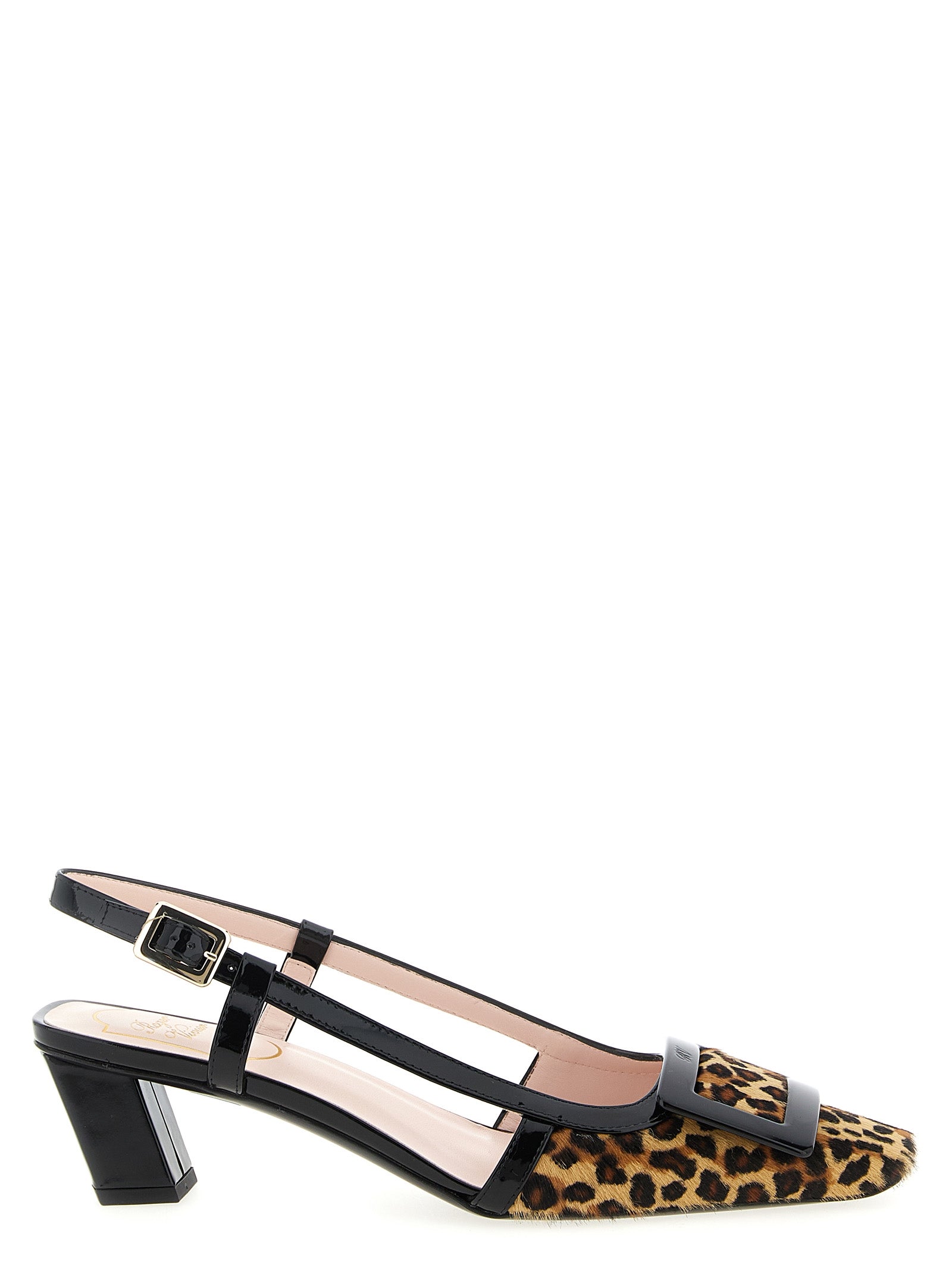 Roger Vivier Multicolor Calfskin Mid Heel Pumps