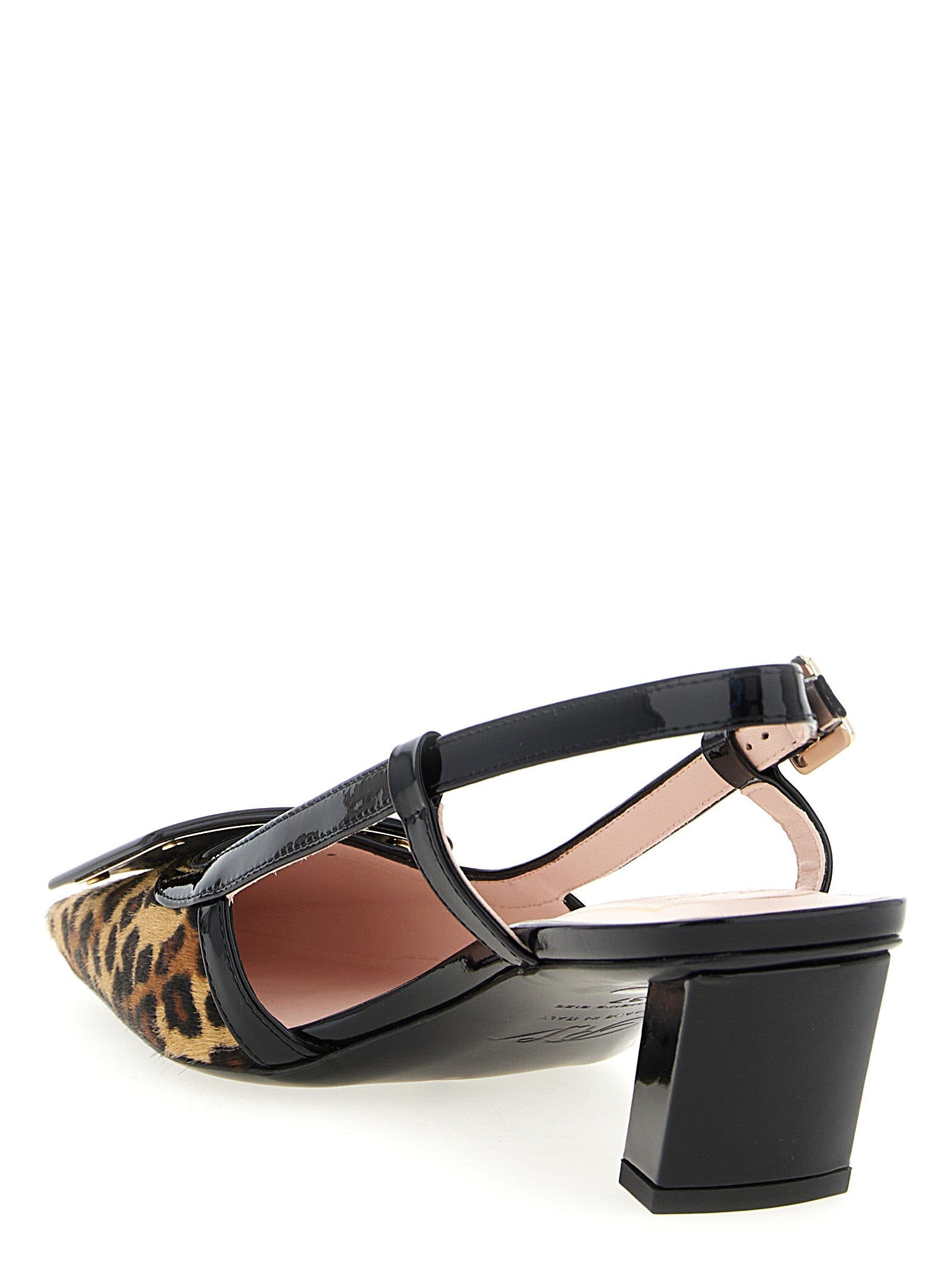 Roger Vivier Multicolor Calfskin Mid Heel Pumps