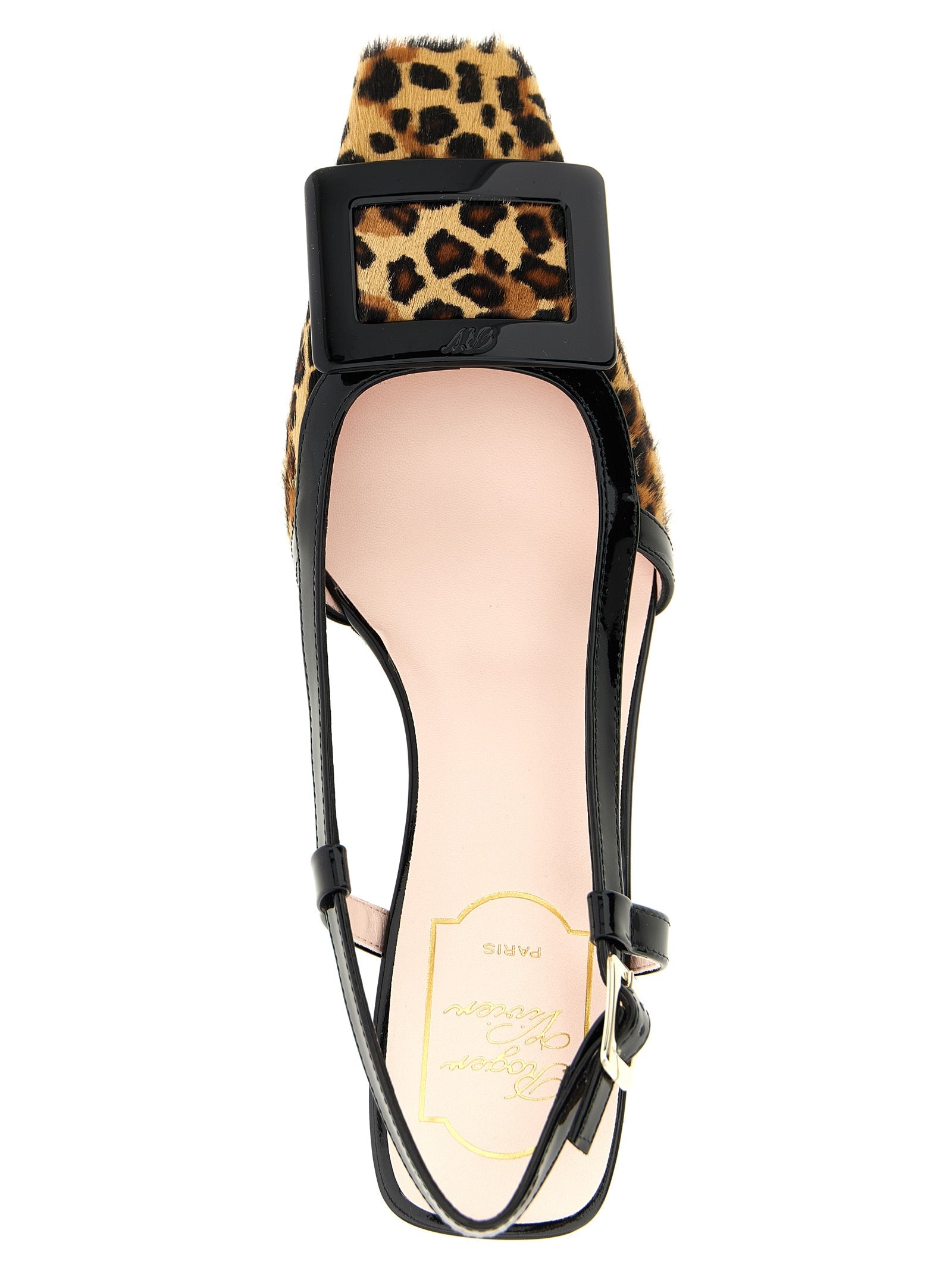 Roger Vivier Multicolor Calfskin Mid Heel Pumps