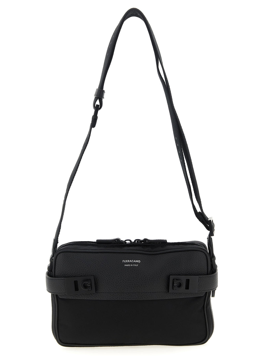 Ferragamo Black Fabric Crossbody Bag