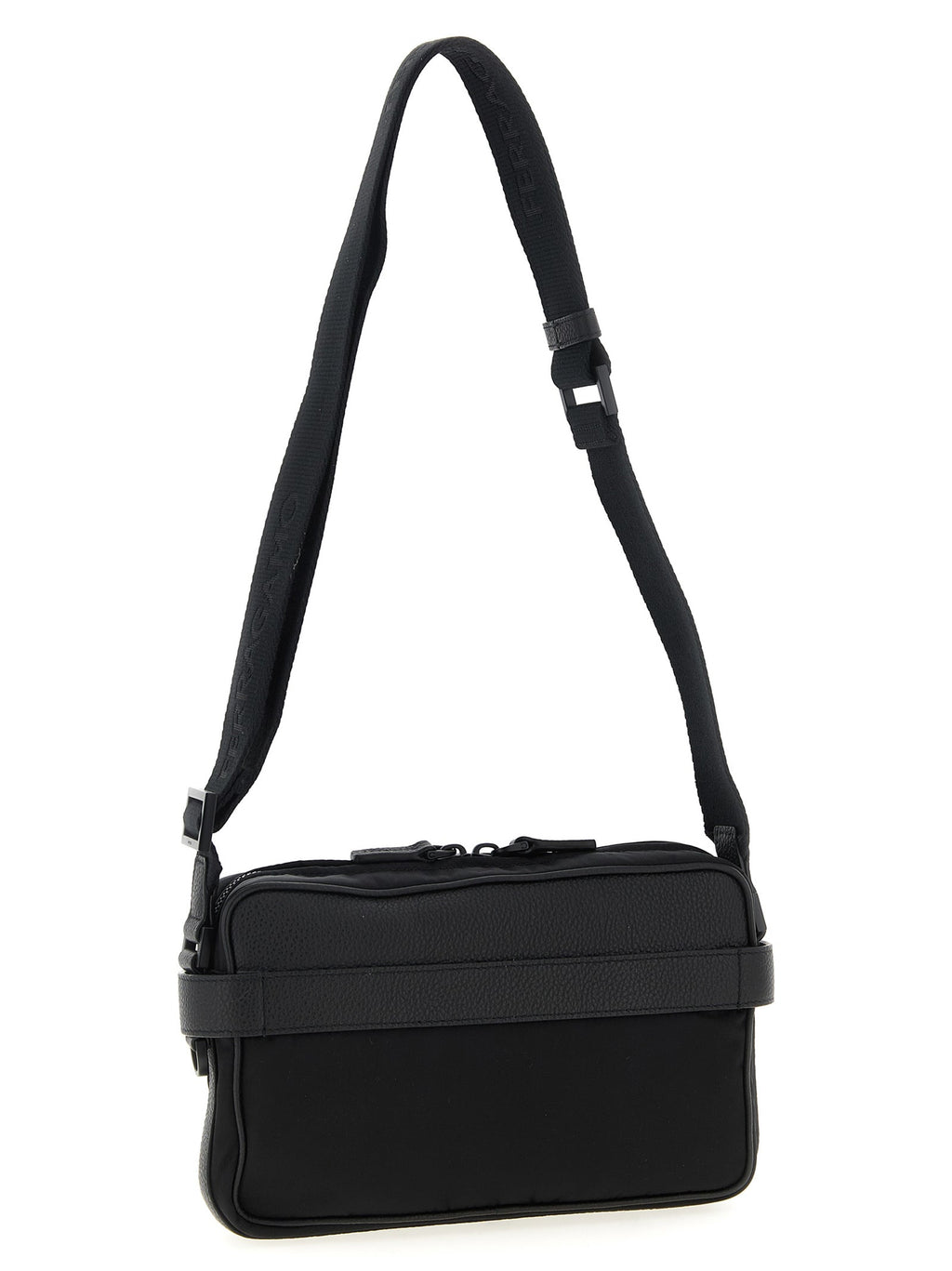Ferragamo Black Fabric Crossbody Bag