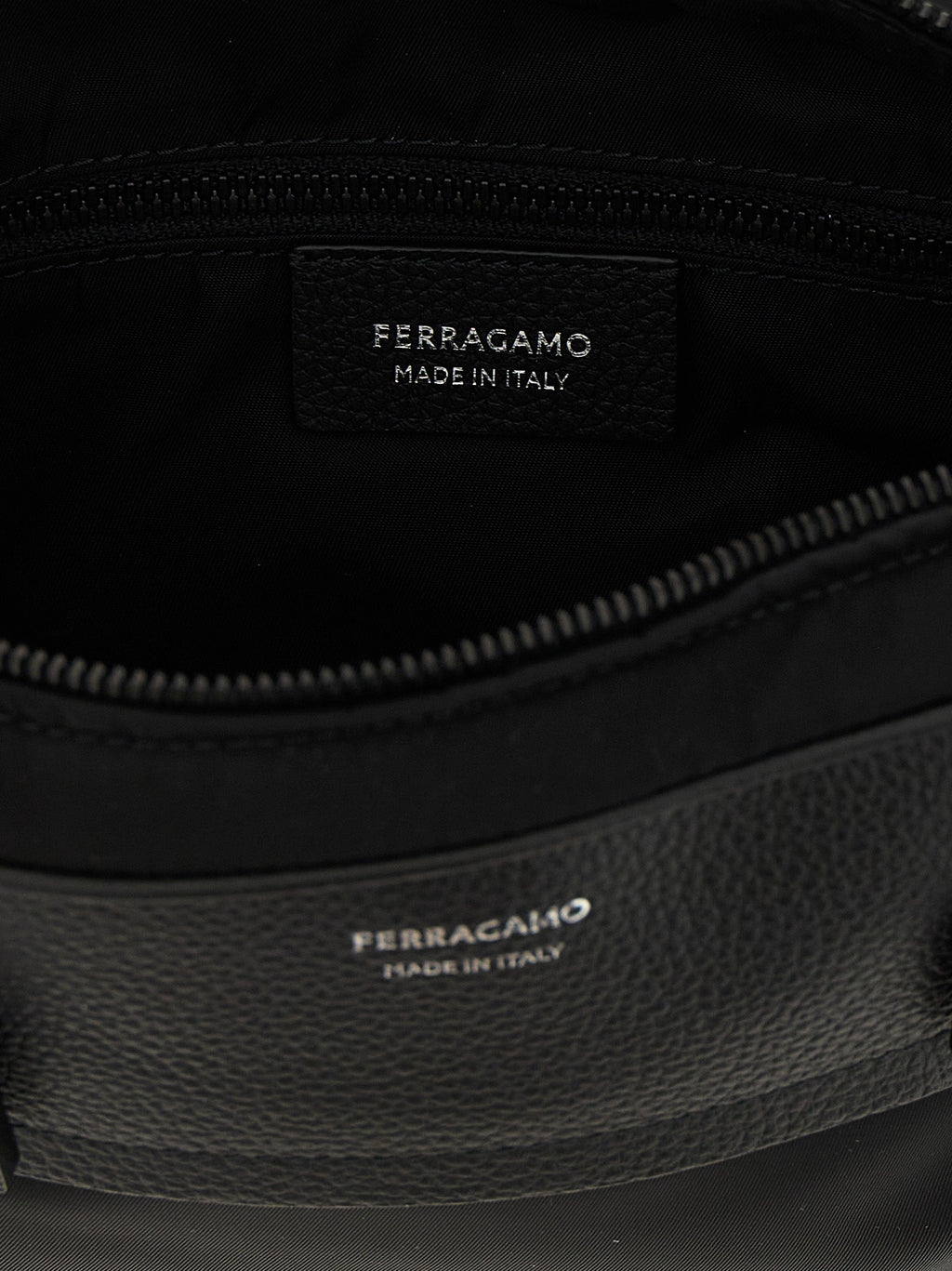 Ferragamo Black Fabric Crossbody Bag