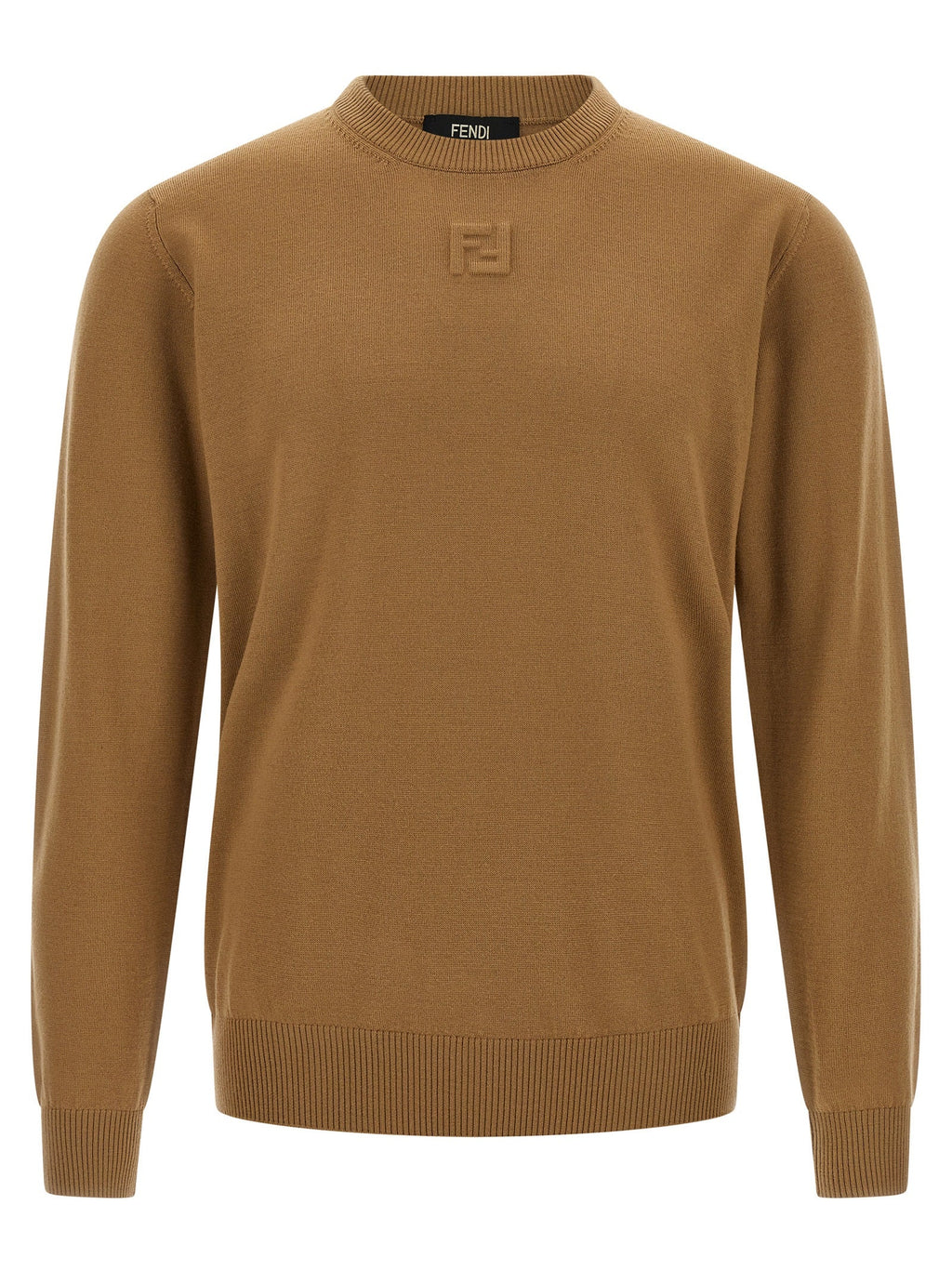 Fendi Beige Virgin Wool Cardigan