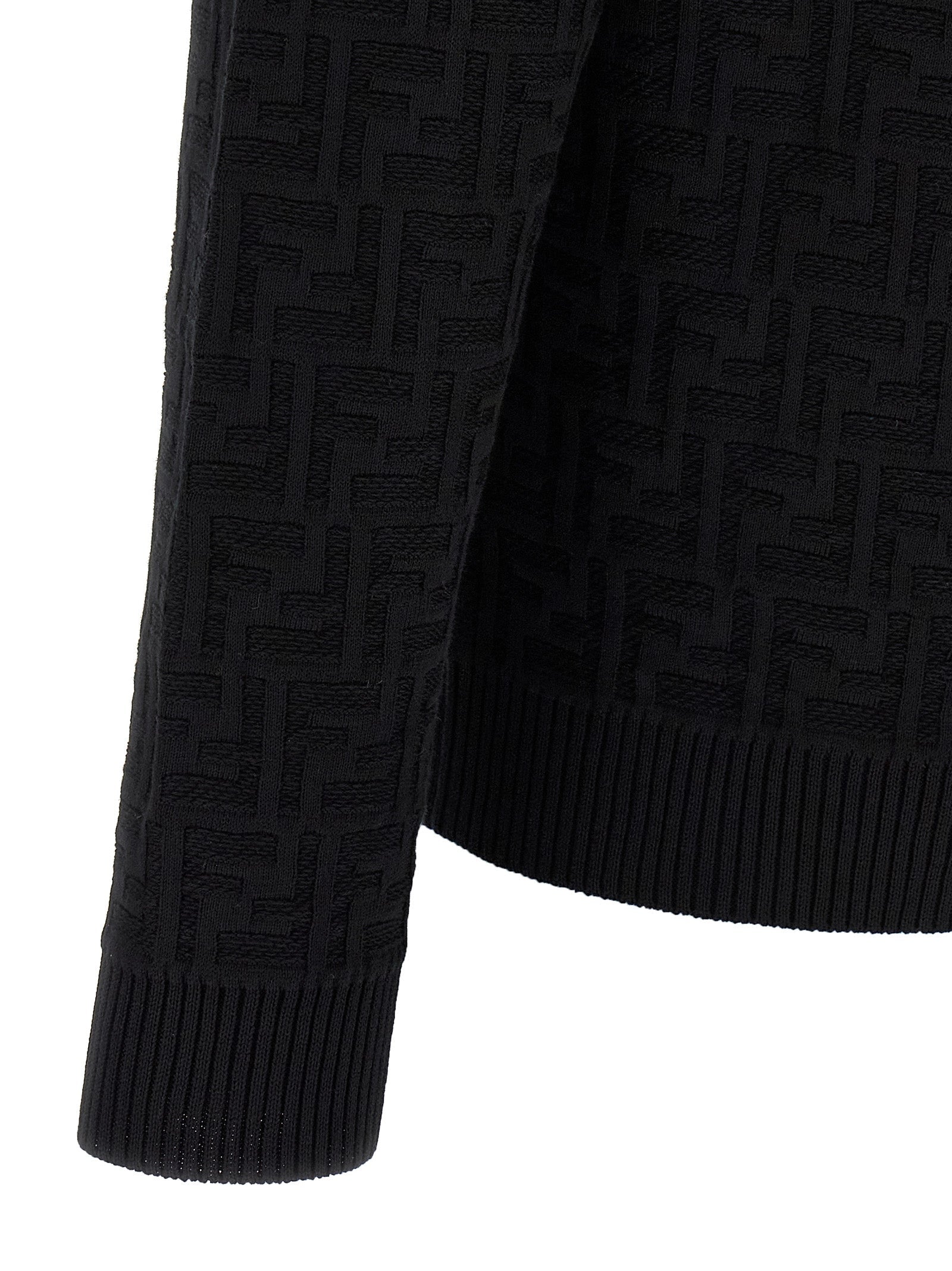 Fendi Black Cotton Cardigan