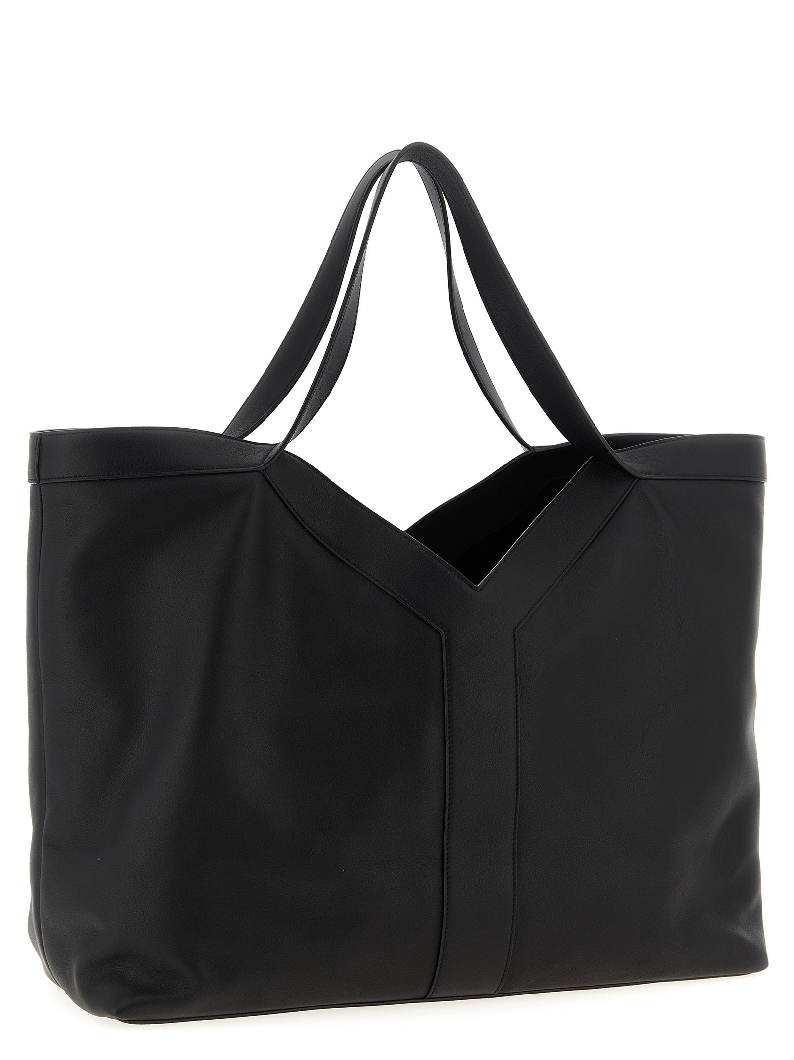 Saint Laurent Black Calfskin Tote Bag