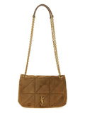 Saint Laurent Beige Calfskin Shoulder Bag