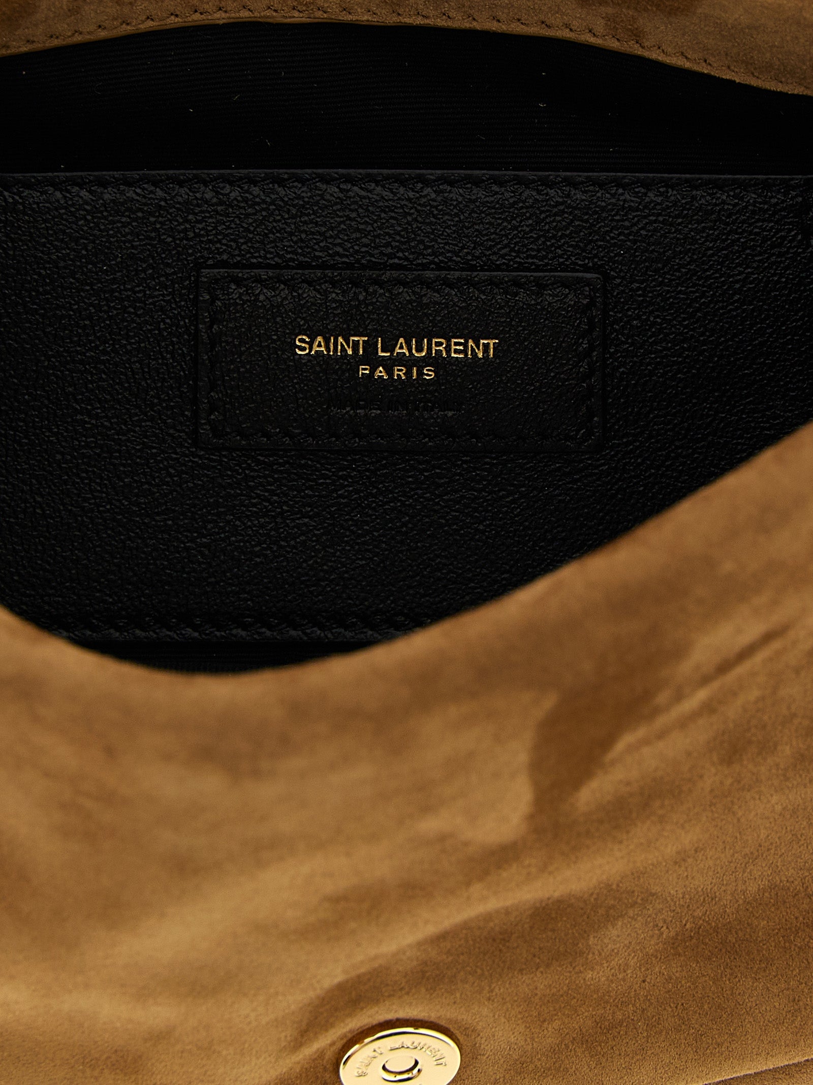 Saint Laurent Beige Calfskin Shoulder Bag