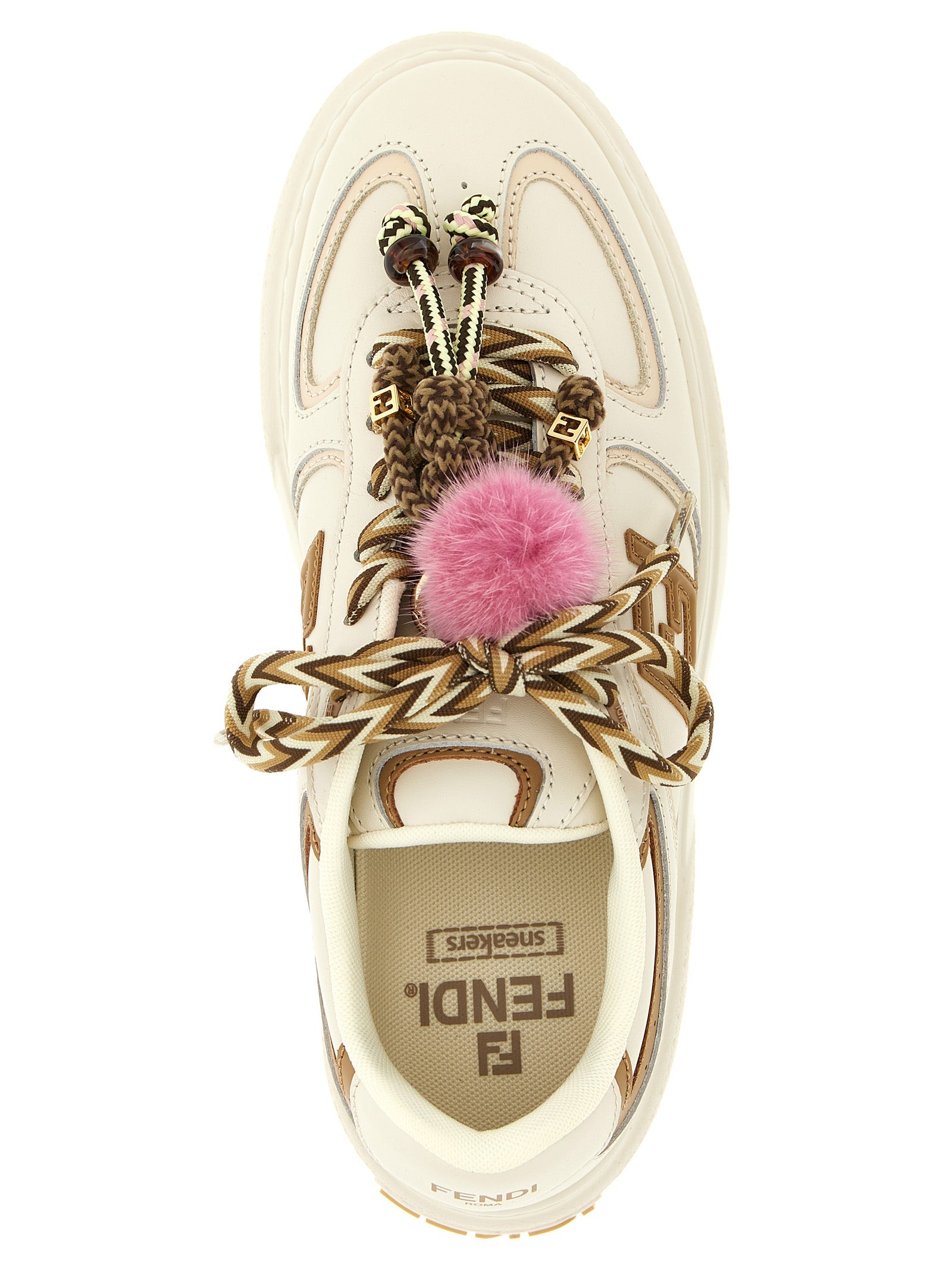 Fendi Multicolor Calfskin Platform Sneakers