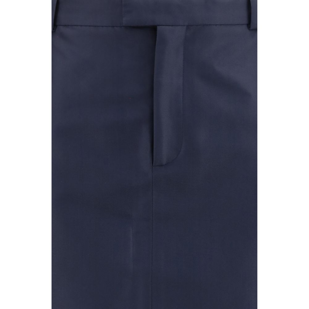 Gucci Blue Silk Skirt