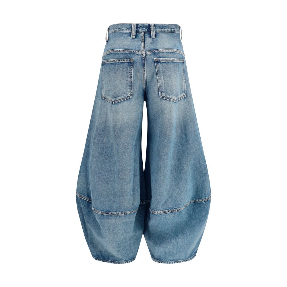 Agolde Blue Cotton Relaxed Fit Jeans