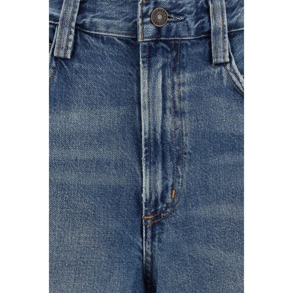 Agolde Blue Cotton Relaxed Fit Jeans