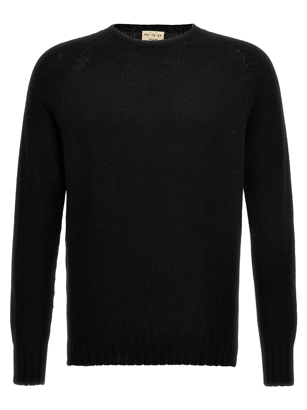 MA'RY'YA Black Virgin Wool Cardigan