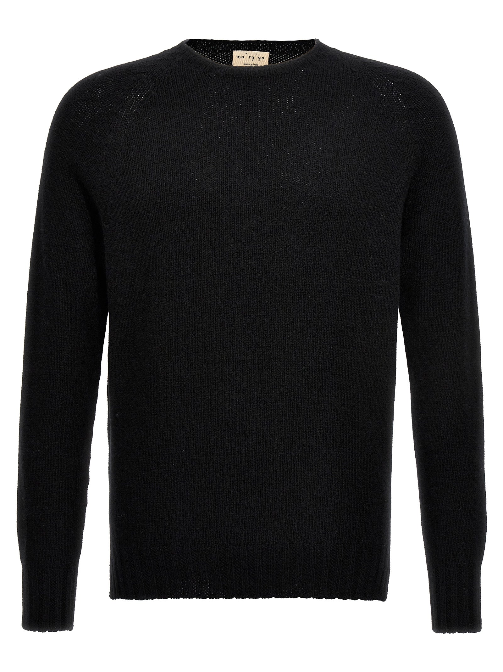 MA'RY'YA Black Virgin Wool Cardigan