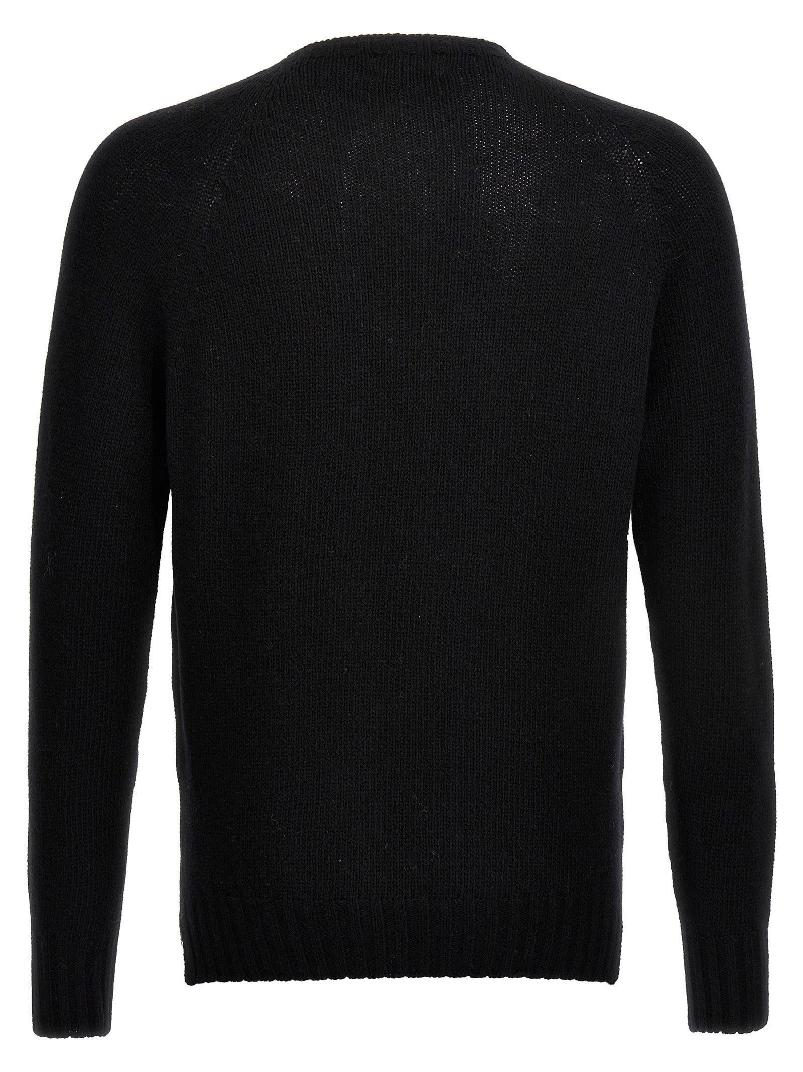 MA'RY'YA Black Virgin Wool Cardigan