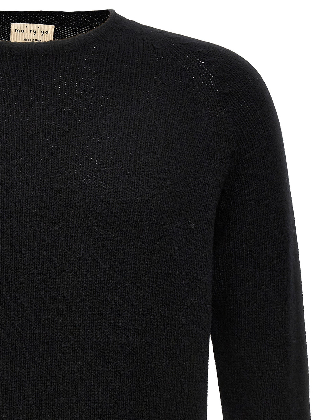 MA'RY'YA Black Virgin Wool Cardigan