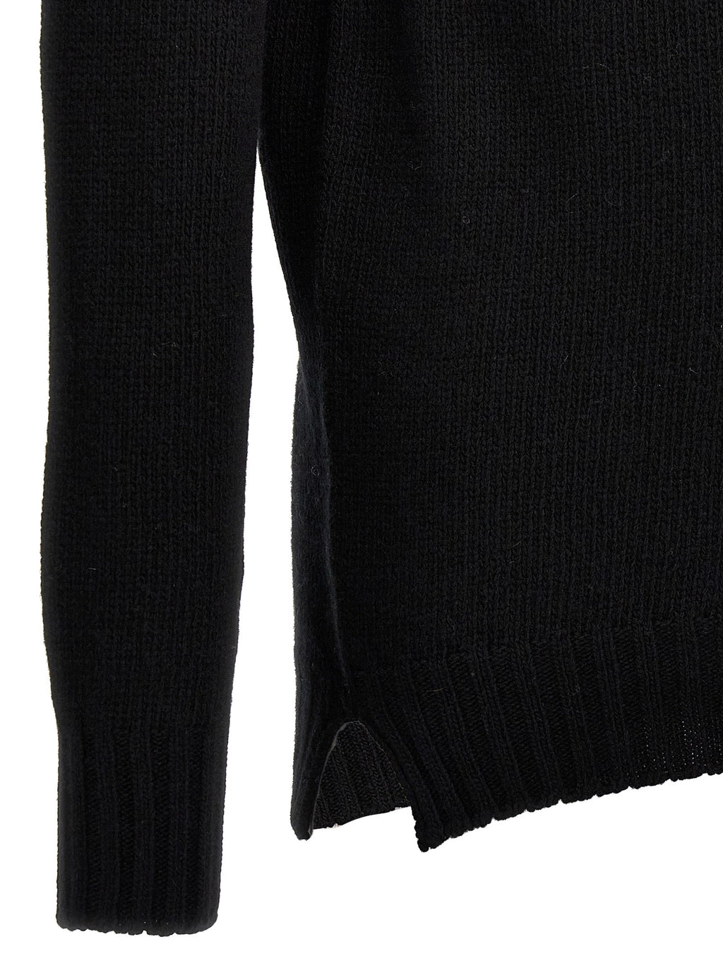 MA'RY'YA Black Virgin Wool Cardigan