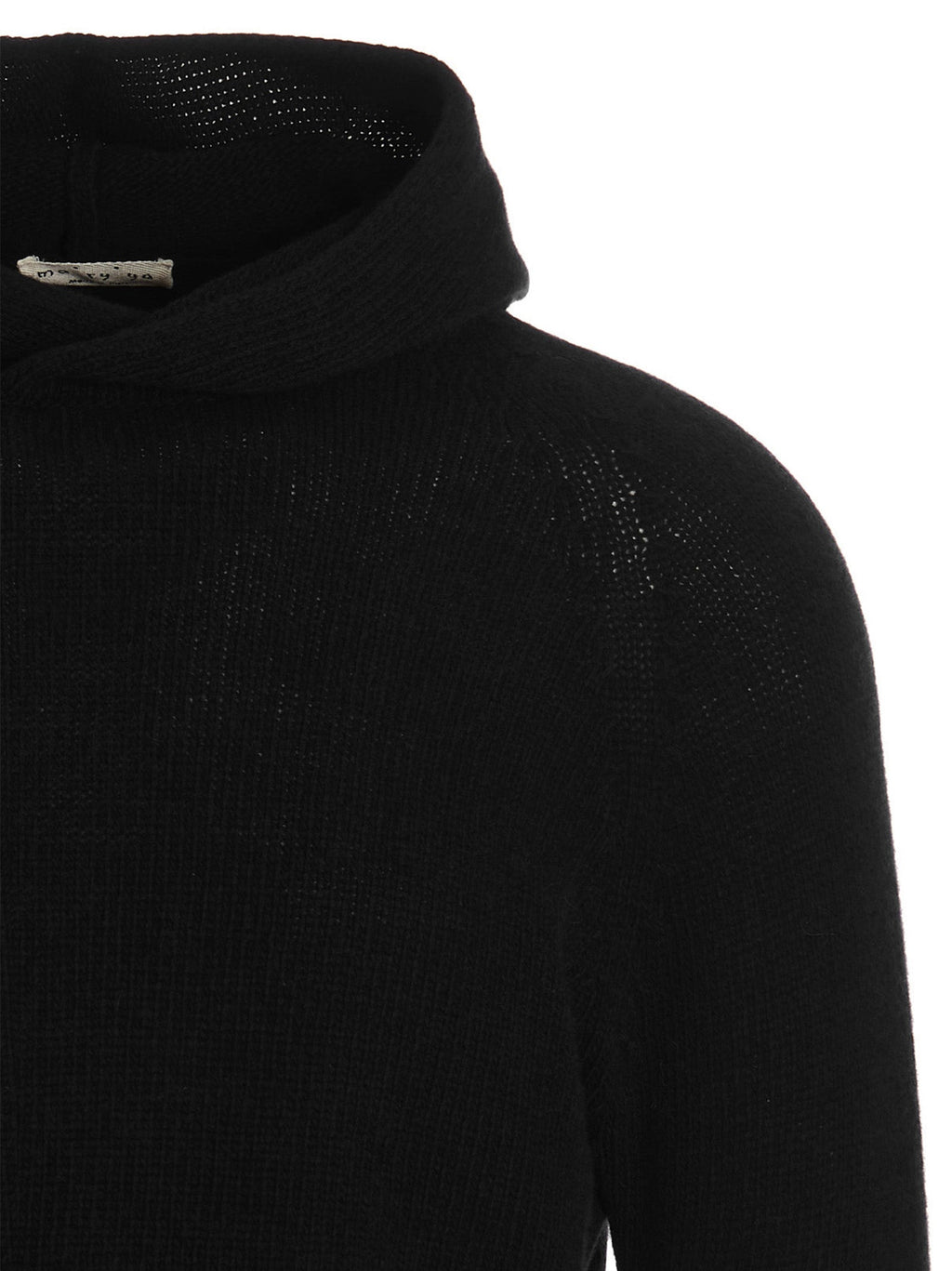 MA'RY'YA Black Virgin Wool Cardigan