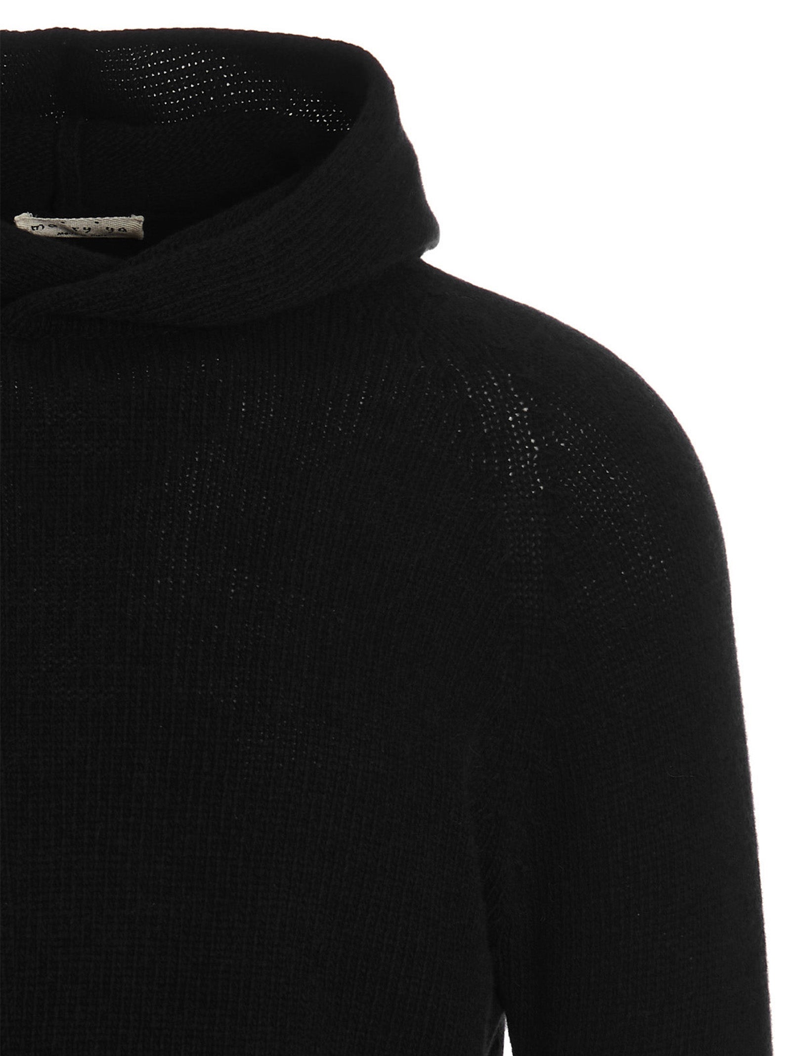 MA'RY'YA Black Virgin Wool Cardigan
