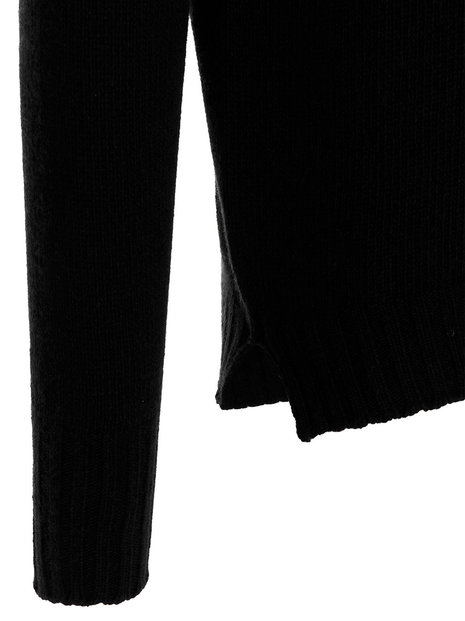 MA'RY'YA Black Virgin Wool Cardigan