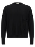 MA'RY'YA Black Virgin Wool Cardigan