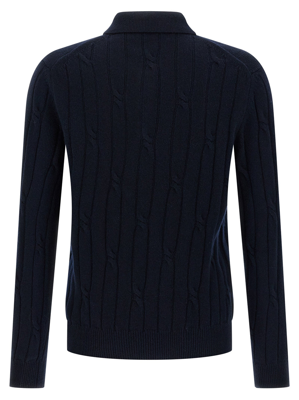 ZANONE Blue Virgin Wool Polo Shirt