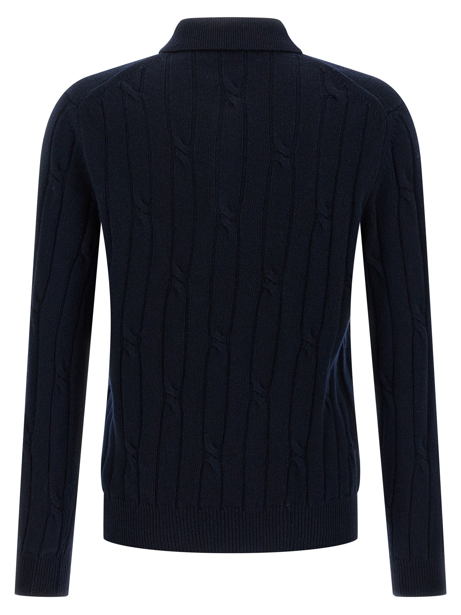 ZANONE Blue Virgin Wool Polo Shirt