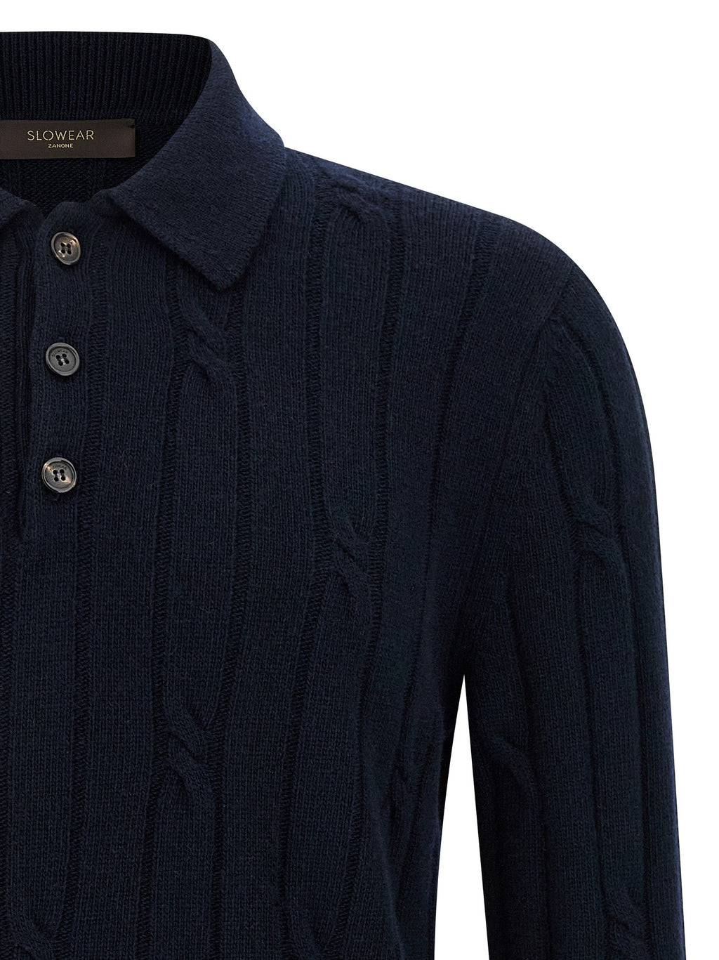 ZANONE Blue Virgin Wool Polo Shirt